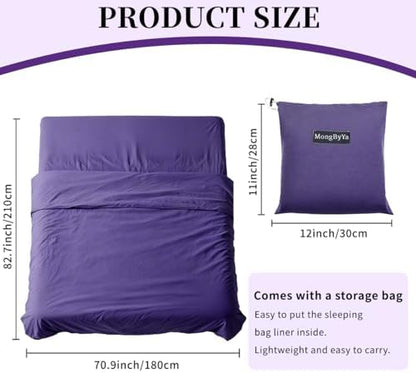 Sleeping Bag Liner, Compact Travel Sheets for Hotel Hostel