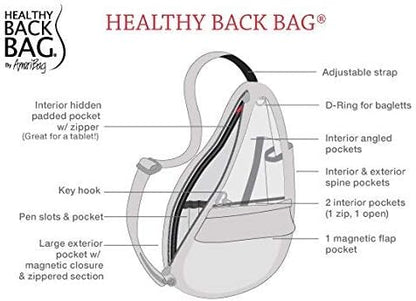 AmeriBag 17" Microfiber Crossbody Sling Healthy Back Bag