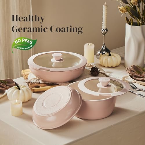 Redchef Kitchen Cookware Set Detachable Handle, All Stoves Suitable, 5 Pcs