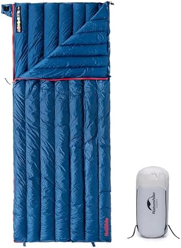 Naturehike Ultralight Backpacking RDS Down Sleeping Bag for Adults, 650 Fill Power Sleeping Bag for 42/52℉, 20oz Compact Lightweight Sleeping Bags for Hiking Camping 3 Seasons