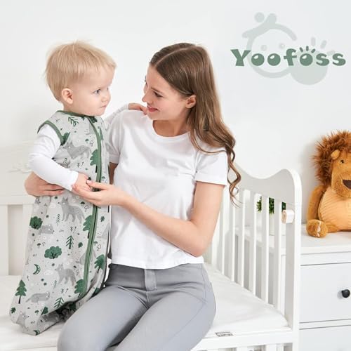 Yoofoss Baby Sleep Sack 24-36 Month 0.5TOG 100% Organic Cotton 2-Way Zipper