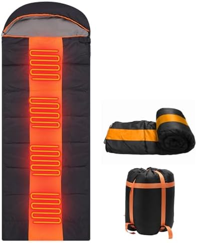 Heated Sleeping Bags for Adults Camping Cold Weather, 95–149°F for 4-Season