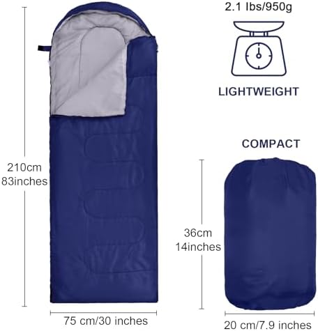 Macarrie 4 Pack 0 Degree Sleeping Bags for Adults