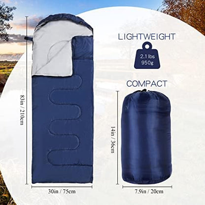 Macarrie 10 Pcs Bulk Sleeping Bags for Adults 0 Degree Waterproof Emergency Sleeping Bags with Compression Sack for Camping Hiking Backpacking Outdoor Activities