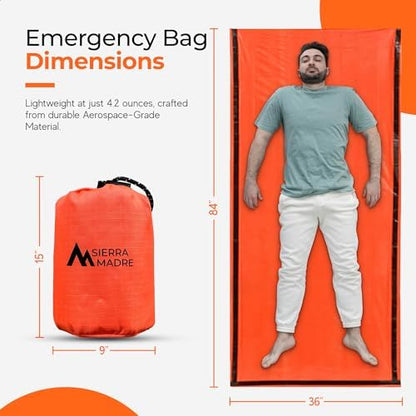 Sierra Madre Emergency Sleeping Bag, Waterproof Thermal Bivy Sack