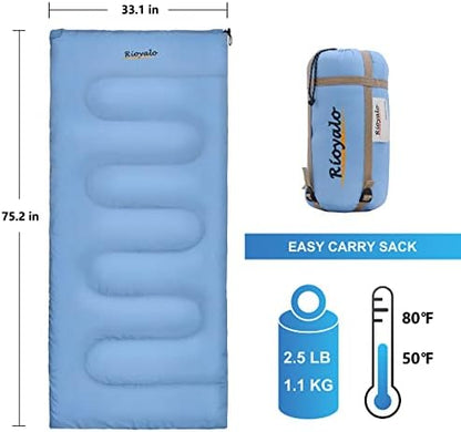 Compact Lightweight Sleeping Bags for Adults, Warm Weather Camping