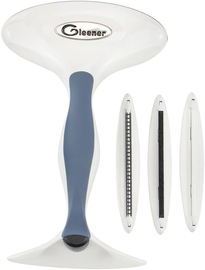 GLEENER Battery-Free Fabric Shaver & Lint Brush | Ultimate Fuzz Remover Sweater Comb | Lint Remover and Depiller for Clothing & Furniture (Slate Blue in Carton Box)