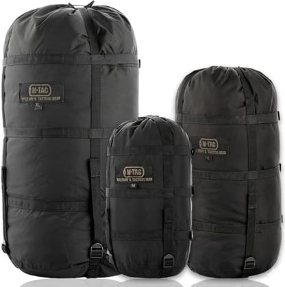 M-Tac Compression Stuff Sack for Sleeping Bag Military Water Resistant Compression Bag Lightweight Nylon Compression Sack for Travel, Camping, Hiking, Outdoor