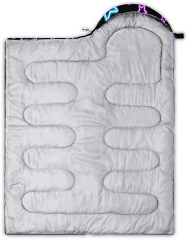 QOOMO Camping Sleeping Bags,3 Season Warm & Cool Weather,Lightweight,Waterproof Sleeping Bags for Adults & Kids,Traveling,and Outdoors,Camping Gear Equipment