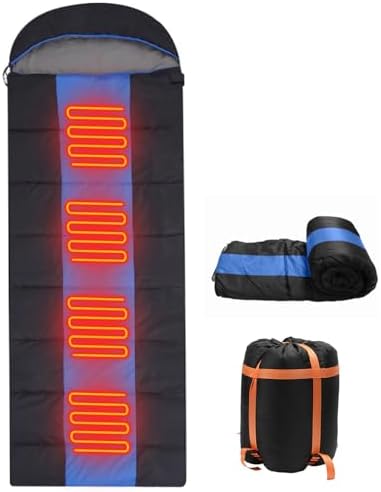 Heated Sleeping Bags for Adults Camping Cold Weather, 95–149°F for 4-Season