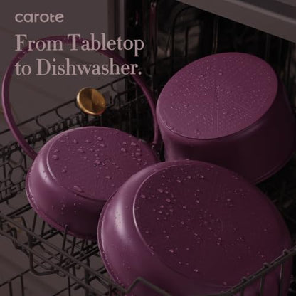 CAROTE 32pcs Pots and Pans Set Non Stick, Detachable Handle Cookware Sets