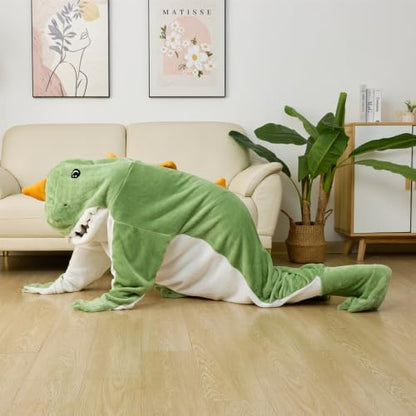 Wearable Dinosaur Blanket Animal Sleeping Bag Super Soft Warm Cozy Flannel Fleece - Cosplay Dinosaur Gifts (S Fit for Height 4'5"-4'9")