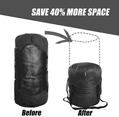 Frelaxy Compression Sack, Ultralight Sleeping Bag Stuff Sack, 40% More Storage! 11L/18L/30L/45L/52L, Compression Stuff Sack - Space Saving Gear for Camping, Hiking, Backpacking