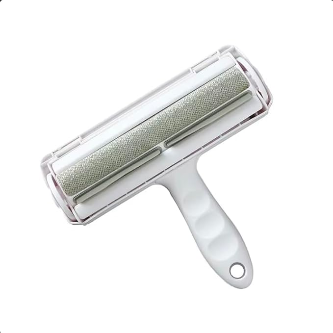 Reusable Pet Hair Remover & Lint Roller – Washable, Portable Tool for Dog & Cat Hair Removal on Clothes, Furniture, Carpet & Car – Effective Roller for Easy Fur & Lint Removal (Grey)