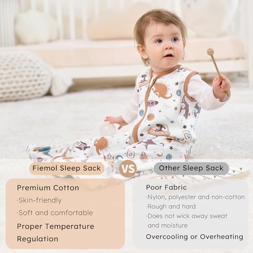Baby Sleep Sack 12-18 Months 0.5 Tog Soft Sleeping Bag 100% Cotton
