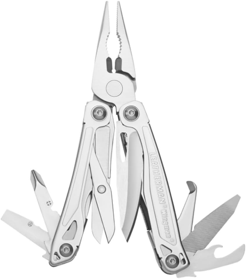 LEATHERMAN, Wingman Multitool with Spring-Action Pliers and Scissors, Stainless Steel with Nylon Sheath
