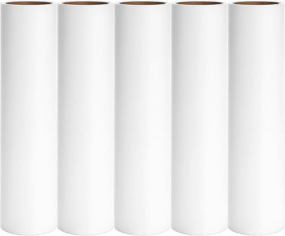 10 inch Mega Lint Roller Refills Compatible with Evercare Layers Smart Design Large Floor Lint Rollers Extreme Stick 10'' Wide Sticky Roller Refills 60 Sheets per Roll 5 Pack Total 300 Sheets