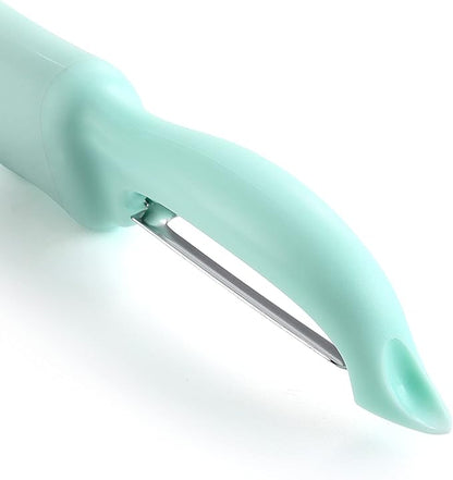 Spring Chef Premium Stainless Steel Vegetable Peeler, Dishwasher Safe Potato Peelers for Kitchen with Soft Grip Handle, Perfect for Apple, Fruit, Veggie, Carrot, Cucumber, Ginger - Set of 2 - Mint