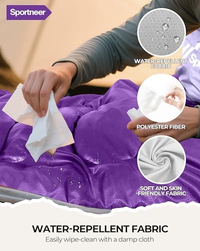 Sportneer Sleeping Bag, 3 Seasons Warm Cold Weather Sleeping Bags for Adults Kids Boys Girls with Compression Sack- Lightweight Camping Essentials Gear Accessories, Backpacking, Hiking