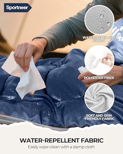 Sportneer Sleeping Bag, 3 Seasons Warm Cold Weather Sleeping Bags for Adults Kids Boys Girls with Compression Sack- Lightweight Camping Essentials Gear Accessories, Backpacking, Hiking