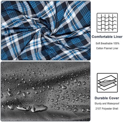 0 Degree Cotton Flannel Double Sleeping Bag for Adults