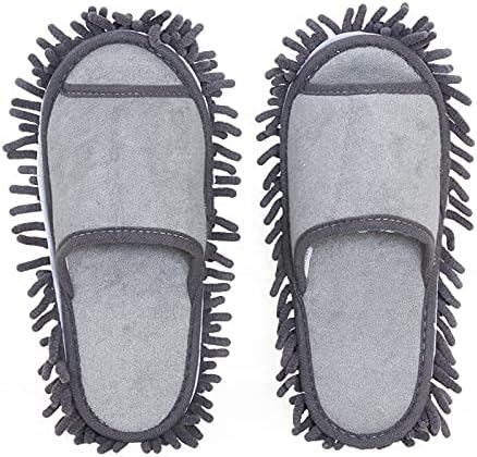 Women's Microfiber Floor Cleaning Mop Slippers with Terry Towel Fabric
