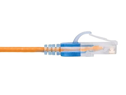 Monoprice Cat6A 6in Yellow 10-Pk Patch Cable UTP 30AWG 10G Pure Bare Copper Snagless RJ45 SlimRun Series Ethernet Cable