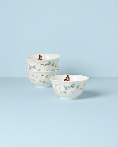 Lenox 894543 Butterfly Meadow Vines 4-Piece Rice Bowl Set