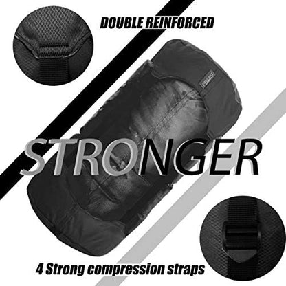 Frelaxy Compression Sack, Ultralight Sleeping Bag Stuff Sack, 40% More Storage! 11L/18L/30L/45L/52L, Compression Stuff Sack - Space Saving Gear for Camping, Hiking, Backpacking