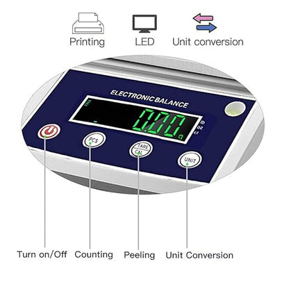 High-Precision Laboratory Digital Analytical Balance Electronic Scales Industrial Scale (3kg/0.01g (Square Pan))