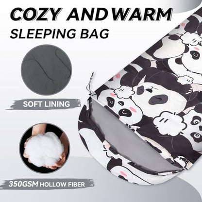 Kids Sleeping Bag for Camping, Lightweight 3 Season Cold Weather Warm Bag