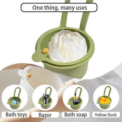 Sink Strainer Basket, Hanging Kitchen Sink Strainer Basket, Press to Dump, Easy Installation, Food Fruit & Vegetable Drainer Rack, Corner Waste Collector (White)