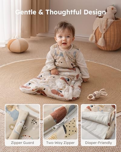 Yoofoss Baby Sleep Sack 12-18 Months Rayon Made from Bamboo 1.0 Tog