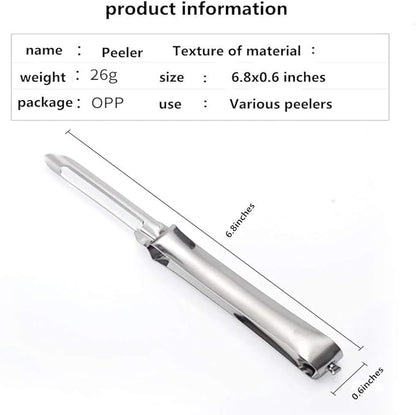 Aniso Kitchen vegetable peeler Stainless steel rotary peeler for vegetable and carrot fruit，with ergonomic safety and control handle-Dishwasher Safety