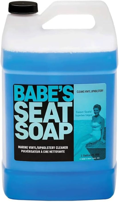 Babe’s Seat Soap – Marine Vinyl, Plastic & Leather Cleaner for Boat Seats – Cleans, Conditions & Protects Upholstery from Suntan Oil & Dirt