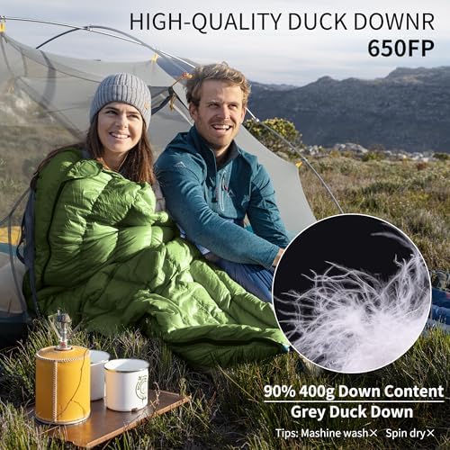 Naturehike Ultralight Backpacking RDS Down Sleeping Bag for Adults, 650 Fill Power Sleeping Bag for 42/52℉, 20oz Compact Lightweight Sleeping Bags for Hiking Camping 3 Seasons