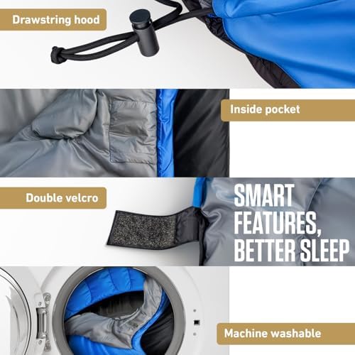 VENTURE 4TH Backpacking Sleeping Bag for Camping - Single, XXL & Double