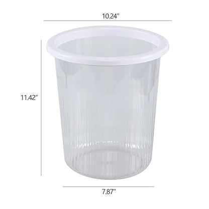 4-Pack Waste Basket Plastic, Small Plastic Garbage Can, Clear, 4 Gallon