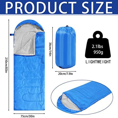 Junkin 12/36 Pcs Camping Sleeping Bags for Adult