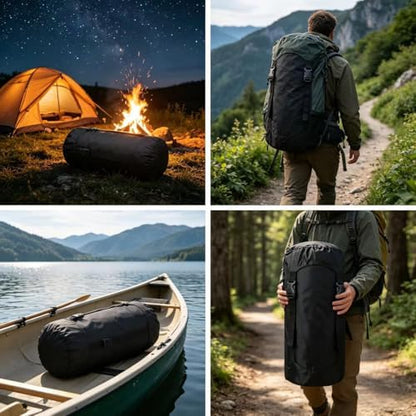 Compression Sack, Compression Stuff Sack, Water-Resistant & Ultralight Sleeping Bag Stuff Sack - Space Saving Gear for Camping, Hiking