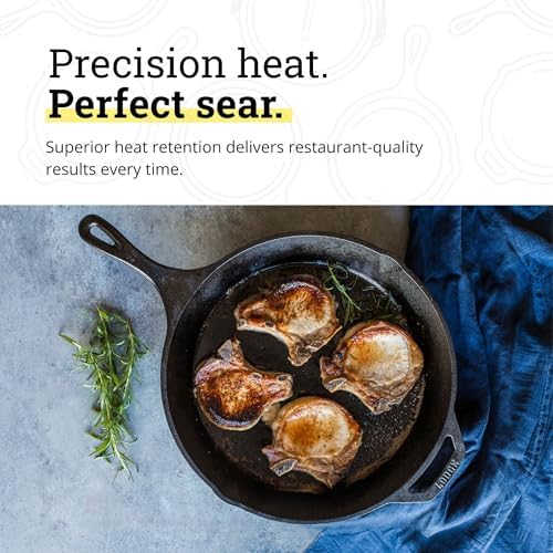 Lodge Pre-Seasoned Cast Iron Skillet, PFAS-Free, 13.25 Inches