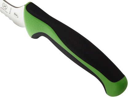 Mercer Culinary Millennia Colors 8-Inch Offset Wavy Edge Bread Knife, Green