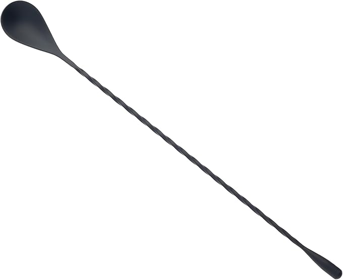 Barfly Teardrop Bar Spoon, End 11 13/16" (30 cm), Matte Black