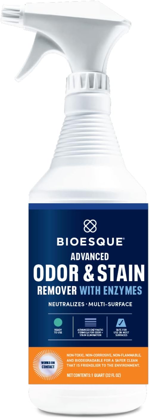 Bioesque Advanced Odor & Stain Remover with Enzymes, 32 Fl Oz (Pack of 1)