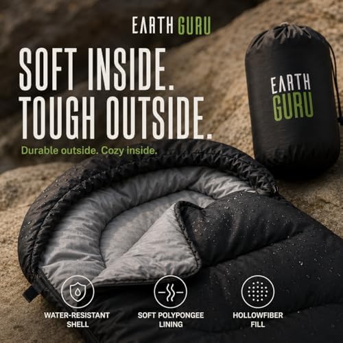 Sleeping Bags for Adults Cold Weather & Warm - Backpacking Camping Sleeping Bag for Kids 10-12, Girls, Boys - Lightweight Compact Camping Essentials Gear Accessories Hiking Sleep Must Haves