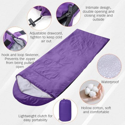 Macarrie 4 Pack 0 Degree Sleeping Bags for Adults