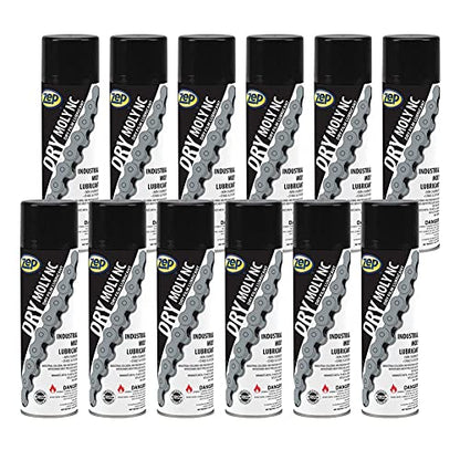 Zep Dry Moly NC Dry Film Lubricant - 14 oz (Case of 12) 10601 - Reduces Friction and Wear for Metal-to-Metal Contact Points, Stable and Effective, Non-Chlorinated