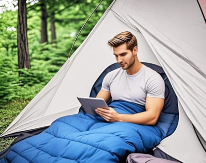 Wind Tour 3 Season Lightweight Waterproof Sleeping Bag Indoor & Outdoor for Hiking Backpacking Camping Traveling