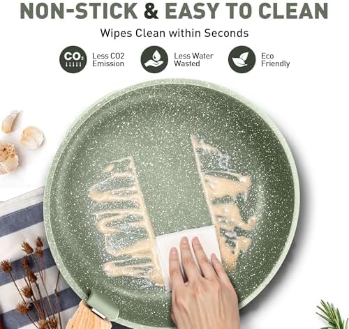 MAISON ARTS Camping Pots and Pans Set Non Stick with Removable Handle