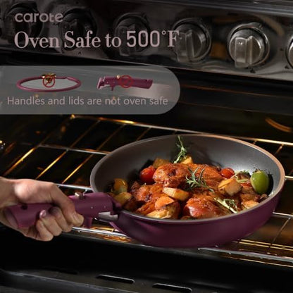 CAROTE 32pcs Pots and Pans Set Non Stick, Detachable Handle Cookware Sets